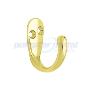 China Custom Polished Brass Door Hardware Sets 1-13/16 Single Robe Hook on sale