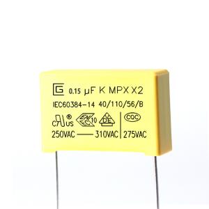 China 154K X2 Safety Capacitor 0.15 Uf Very Low Loss At High Frequency factory