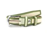 Pin Buckle Biclour Mens Casual Leather Belt For Jeans / Khaki Pants / Golf