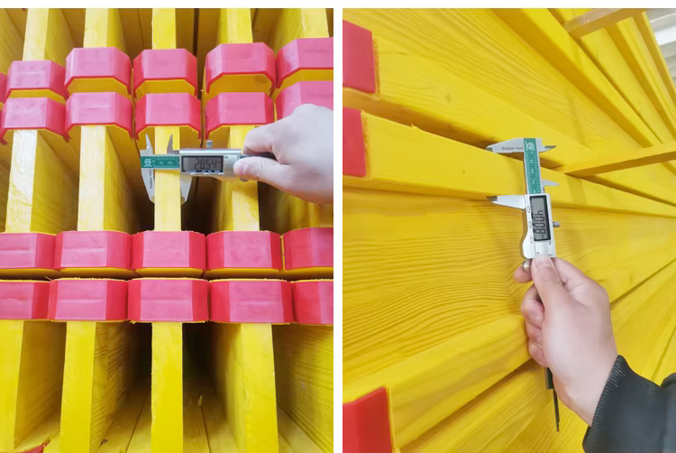 Yellow Water Proof Painting H20 Timber Beam With Platic Protection