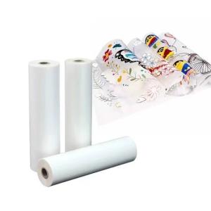 China 75mic matte White ink printing DTF pet film hot peel 30cm 60cm direct to film for garment printing factory
