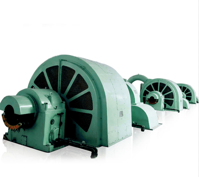 High Power Pelton Turbine Generator 100kw-50mw Brushless Excitation Mode Stainless Steel