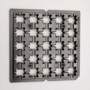 China Antistatic PC Standard Waffle Pack Chip Trays Eco Friendly For Lens Holder factory