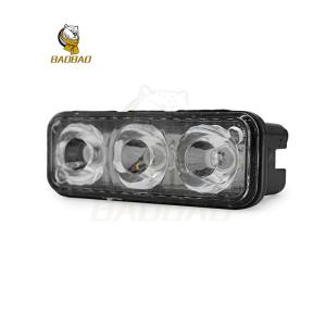 China 3 Beam Aluminum Red Blue Flash Universal Motorcycle LED Work Light Car Light factory