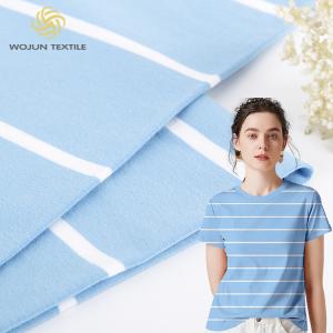 China Pure Cotton Jersey T Shirt Fabric Low Shrinkage 170gsm 40S Yarn Dyed Material factory