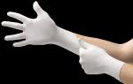 Customize food grade disposable protective blue nitrile powder free gloves for