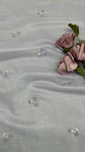 China Tulle Mesh Fabric High Quality Sequin Metallic New Collection for Garments Gowns factory