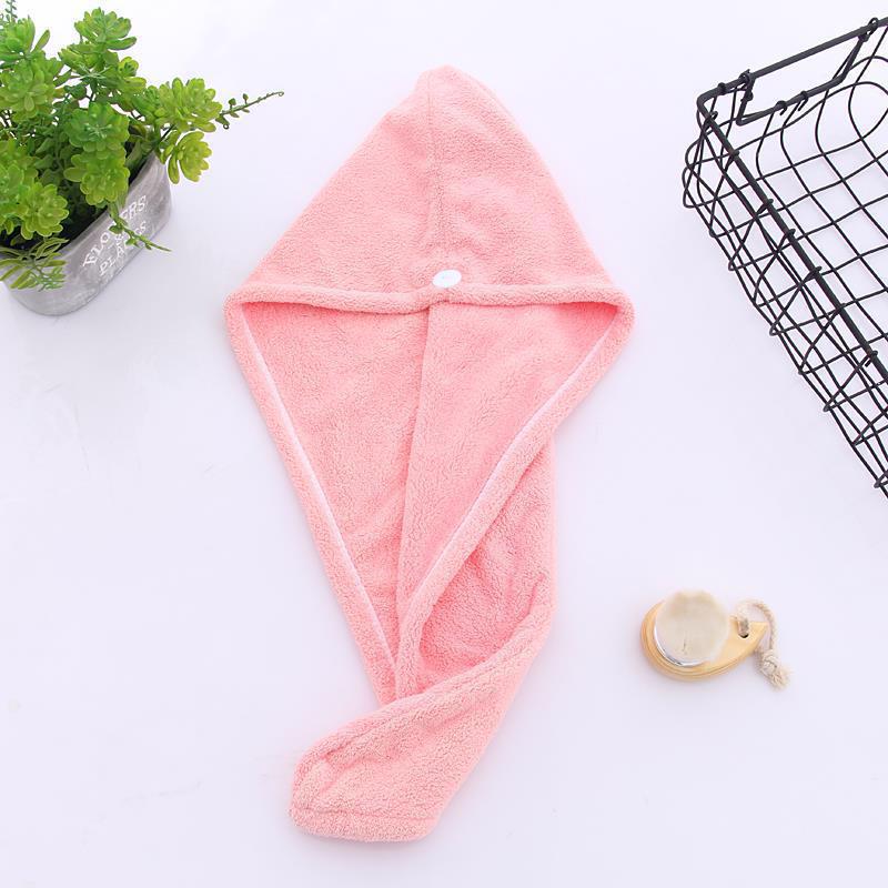 Custom Solid Color Hair Towel in Soft Absorbent Fabric for Quick-drying and Thickened
