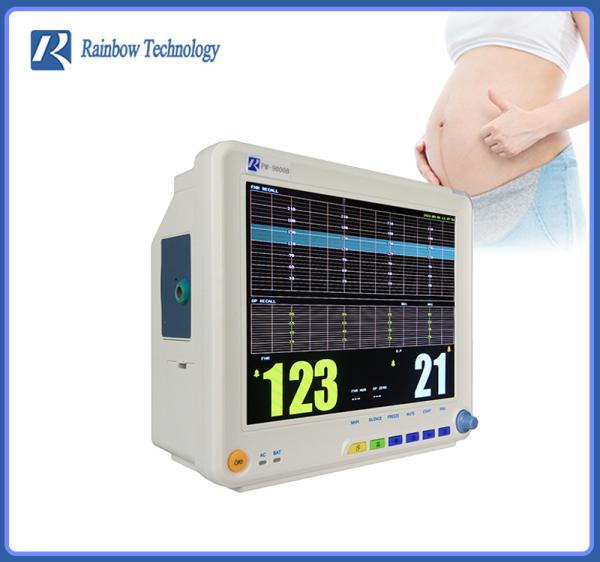 Energy Saving Portable Fetal Monitor Toco FHR FM 3 Parameters Fetal Heartbeat