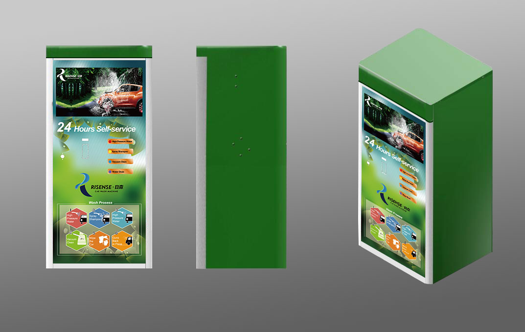 Self Service Car Wash Machine With Coin / Card Operating Rod Rotates Freely