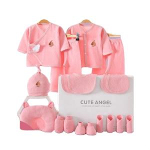 China Golden supplier organic 100% cotton baby clothes jumpsuits box newborn new born baby gift set factory
