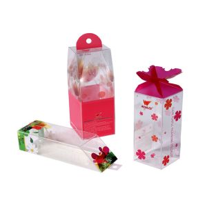 Square Small Clear Plastic Gift Boxes With Lids PVC PP PET Material Customize