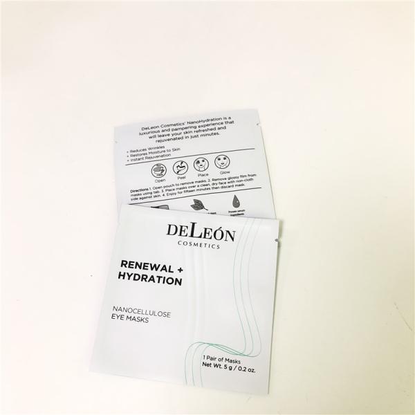 Flat White Mask Bag Customzed Cosmetic Sample Small Sachet Sample Cream Packaging Bag