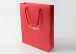 Gold Foil Hot Stamping Gift Packing Bags Multi Color Cotton Rope Handles