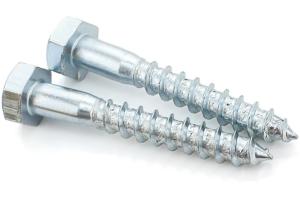 China Steel DIN571 Hex Chipboard Wood Screws Flat Head Zinc Plated Surface factory
