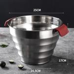Promotional 25cm iron metal silver vintage barrel stainless steel beer ice