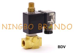 China 1/8'' 1/4'' 3 Way Water Air Brass Solenoid Valve Normally Closed 24V 220V factory