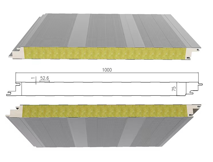 Enhanced Comfort Glass Wool Sandwich Panel Safety Energy Efficiency Customized