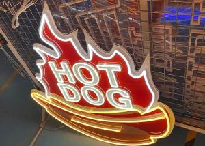 China Hot dog neon signs coffee shop neon sign hot dog zone led light sign factory