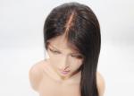 Raw Indian Full Lace Human Hair Wigs Silky Straight Wave Medium Brown Lace