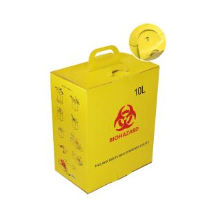 China 10L Hospital Disposal Syringe Needle Sharp Container Medical Waste Recycling Sharp Box factory