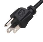Black Jacket American Power Cord 125V 16AWG For Electronic Device UL 3 Pin Plug
