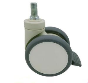 China locking wheels pin caster rubber caster hospital bed wheel 120mm factory