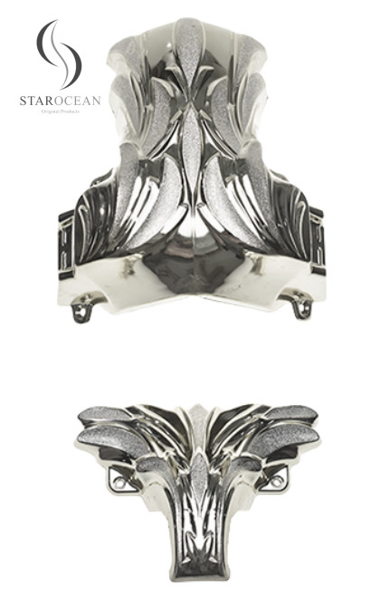 silver Plastic Casket Corner 1# DG For Funeral Interment Ornamentation