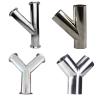 Buy cheap Sanitary Stainless Steel Y Type 3 Way Tee Connector with Tri-Clamp Welding from wholesalers