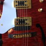 Grand Transparent red, gold tremolo. Free delivery, picture real shooting 333