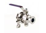 Non Resort Sanitary Ball Valve , Threaded / Clamped High Pressure Full Port Ball