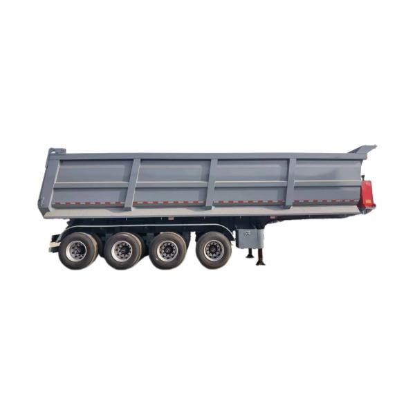 China CIMC 3-axis 4-axis end dump truck, rear dump semi-trailer, dump trailer, rear dump trailer for sale factory