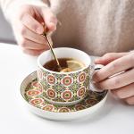 Christmas Gift Tazas Customized 200ml 6.76oz Porcelain Coffee Tea Cup And Saucer