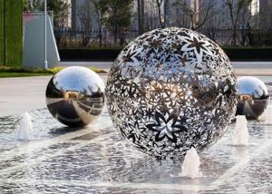 China 100cm Water Fountain 316 Stainless Steel Ball Sculpture factory