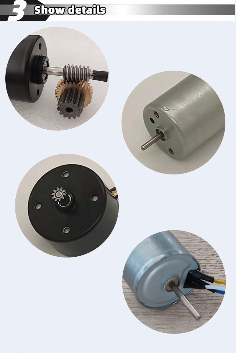 12V Brushless DC Motor 6000rpm High Speed With Built In Encoder