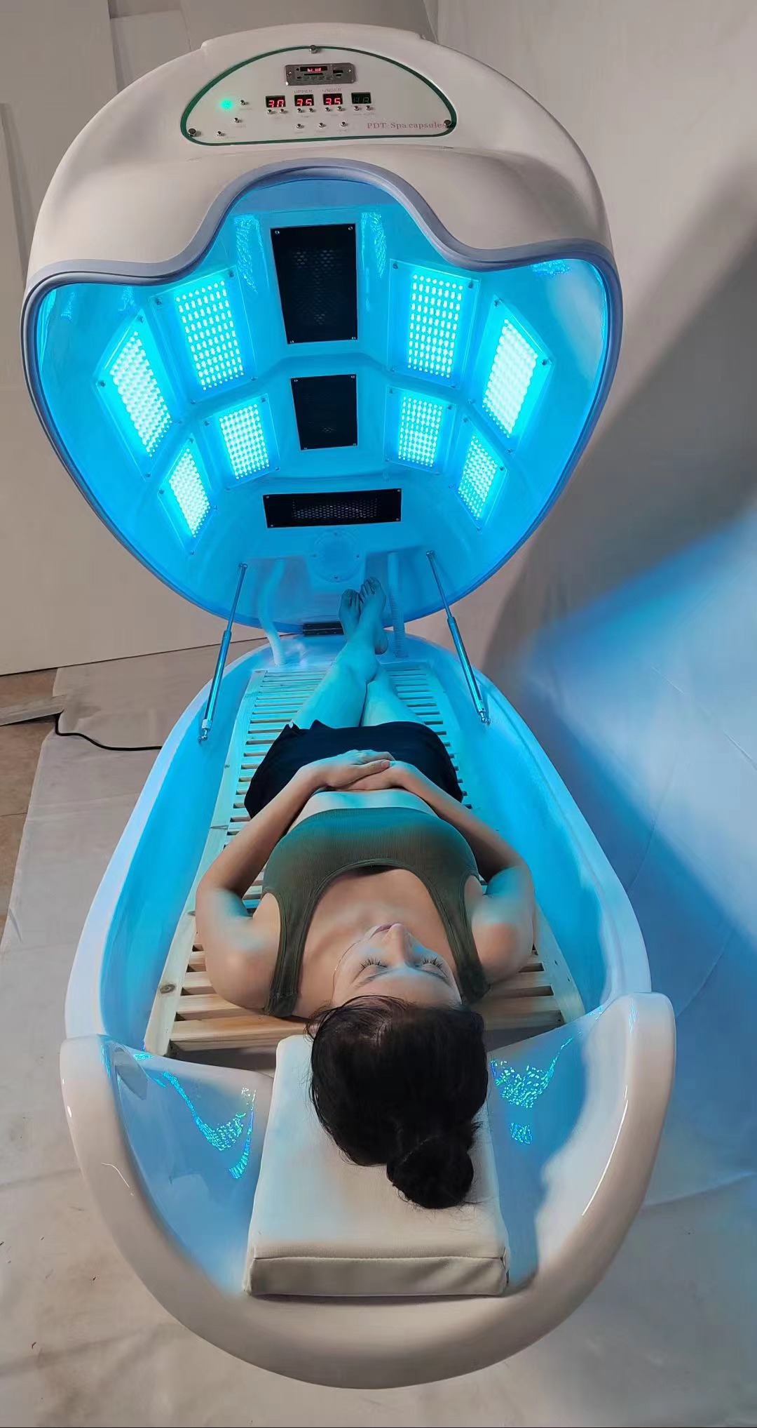 8pcs Led Lights Photon Infrared Jade Sauna Pod Spa Hydromassage Capsule