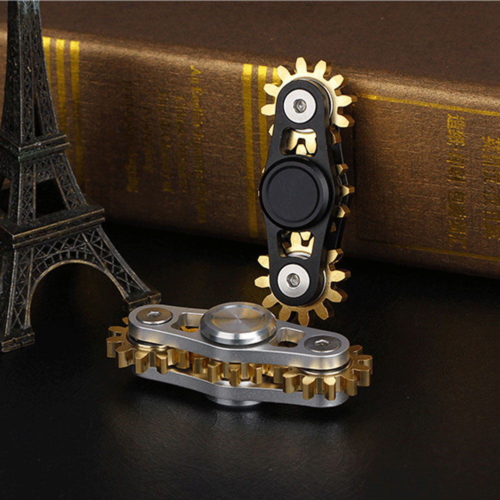 Stress Relief Toys Three Tooth Linkage Pure Copper Gyroscope Spinner for Adults' Anxiety