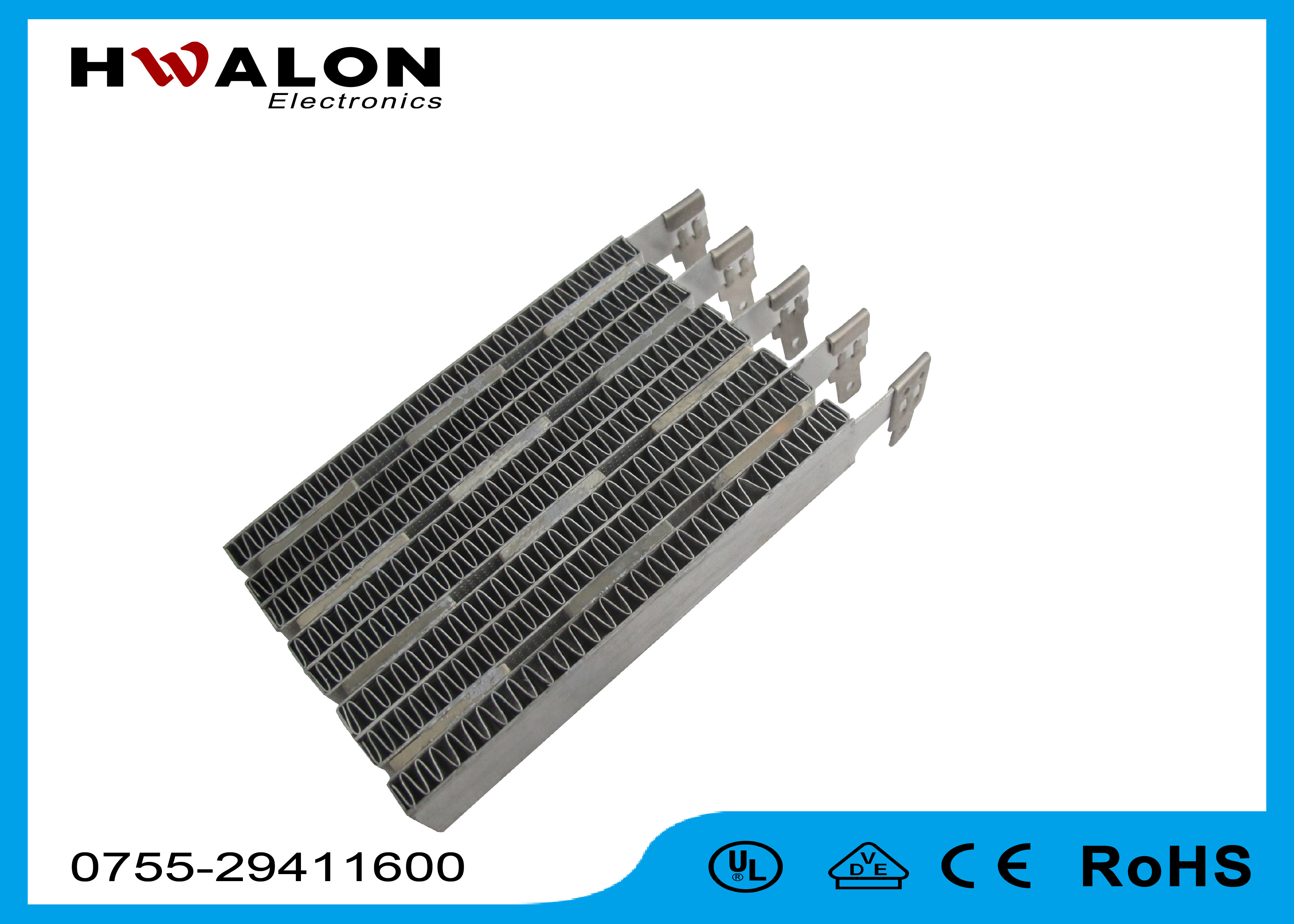 Central Air conditioner PTC Air Heater PTC Heating Element With Ripple , 220V