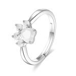 0.9cm 2.05 gram Sterling Silver Jewelry Rings 10k Gold ​cat Claw Rings