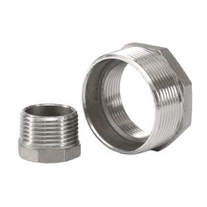 China Forged Stainless Steel 201 304 Pipe Fitting Hex Bushing Core Bushing Female Male Thread Joint factory
