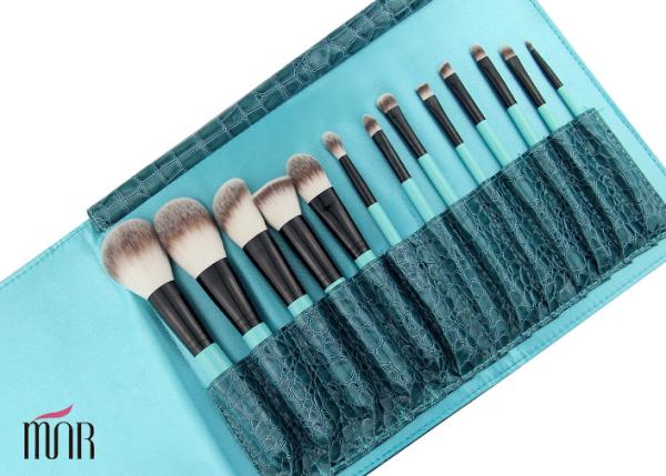 Ket Brush Set Nylon hair Makeup Brush Cylinder With Black Aluminum And Bule