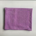 White 100% polyester grid bathroom towel