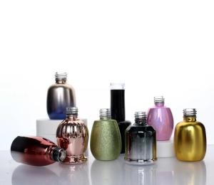 China Silk Printing Colorful Glass Empty Nail Polish Bottles With Brush factory
