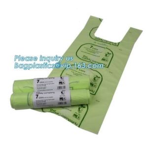 Kitchen Trash Collection Biodegradable Food Waste Bags / Compostable Garbage Bag