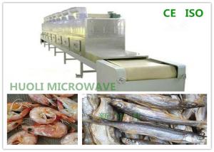 China Sea Food Microwave Drying Machine And Sterilization Equipment For Shrimps / Fish factory