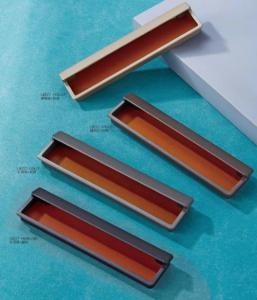 China Colorful Leather Dresser Drawer Handles Black Purple Brown White Cabinet Pull Handle For Home Office factory