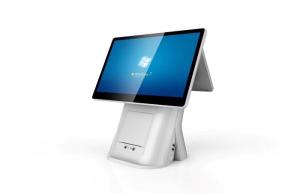 China Dual Screen All In One POS PC Cash Register Resistive Touch Screen Intel J1800 CPU factory