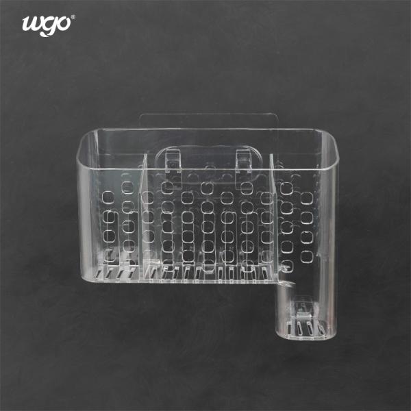 Damage Free Wall Mount Plastic Bathroom Caddy Holder For Kitchen Office Desk