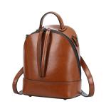 Vintage School Bag Cowhide Backpacks for Women Newest Genuine Cow Leather Double