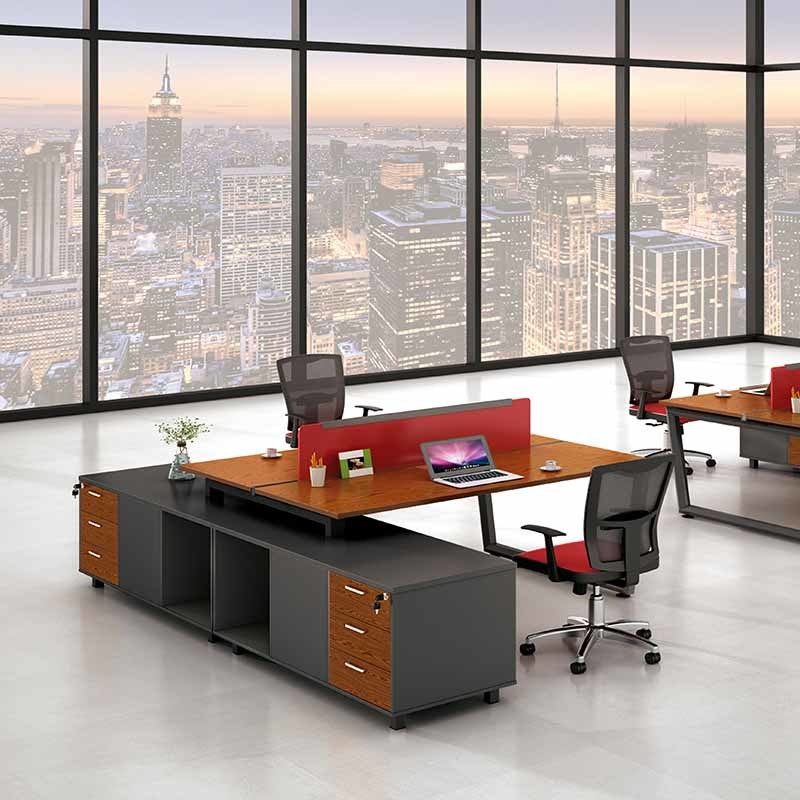 Modular Open Area Workstation Wooden Cubicle Workstation Desk